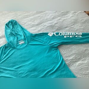 Columbia Turquoise Sun Protection Hoodie